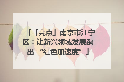 「亮点」南京市江宁区：让新兴领域发展跑出 “红色加速度”