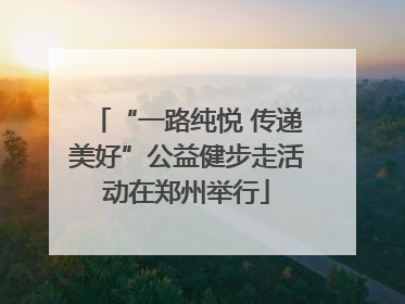 “一路纯悦 传递美好”公益健步走活动在郑州举行