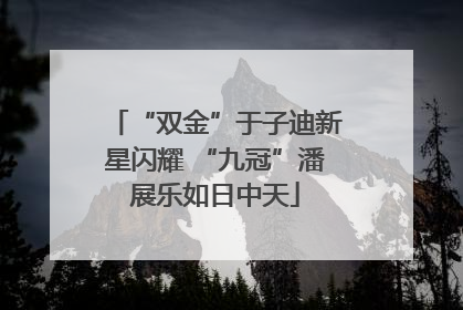 “双金”于子迪新星闪耀 “九冠”潘展乐如日中天