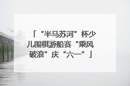 “半马苏河”杯少儿围棋游船赛“乘风破浪”庆“六一”