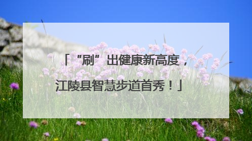 “刷”出健康新高度，江陵县智慧步道首秀！