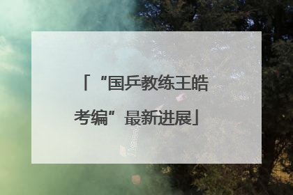 “国乒教练王皓考编”最新进展