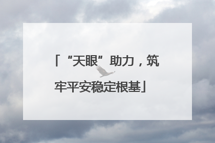 “天眼”助力，筑牢平安稳定根基