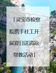 灵宝市检察院携手社工开展夏日送清凉帮教活动