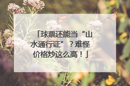 球票还能当“山水通行证”？难怪价格炒这么高！