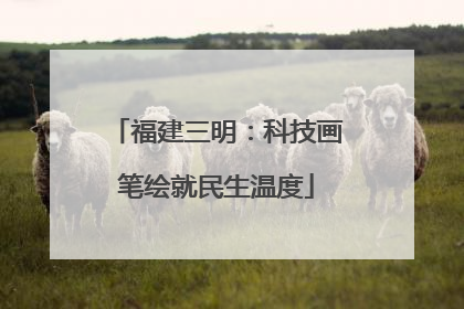 福建三明：科技画笔绘就民生温度