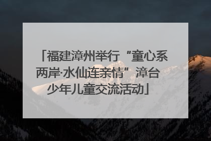 福建漳州举行“童心系两岸·水仙连亲情”漳台少年儿童交流活动