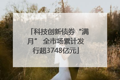 科技创新债券“满月” 全市场累计发行超3748亿元