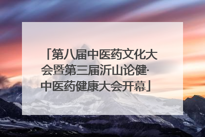 第八届中医药文化大会暨第三届沂山论健·中医药健康大会开幕