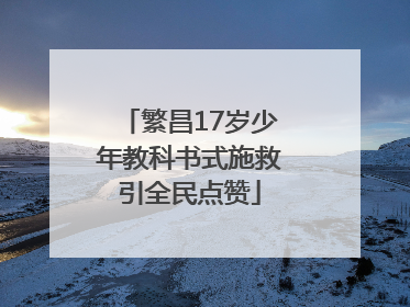 繁昌17岁少年教科书式施救引全民点赞