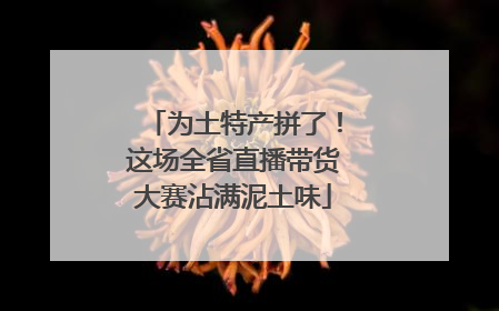 为土特产拼了！这场全省直播带货大赛沾满泥土味