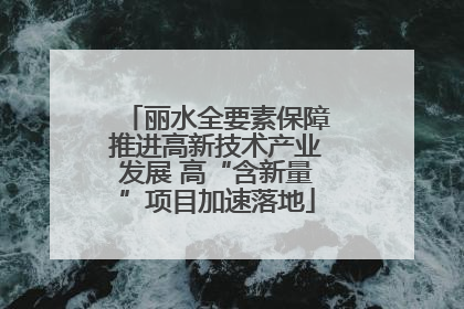 丽水全要素保障推进高新技术产业发展 高“含新量”项目加速落地