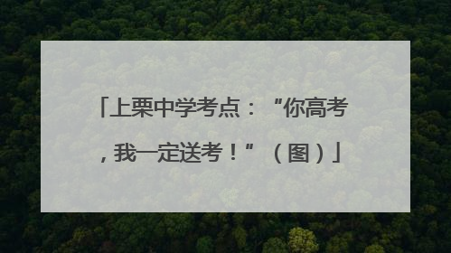 上栗中学考点：“你高考，我一定送考！”（图）