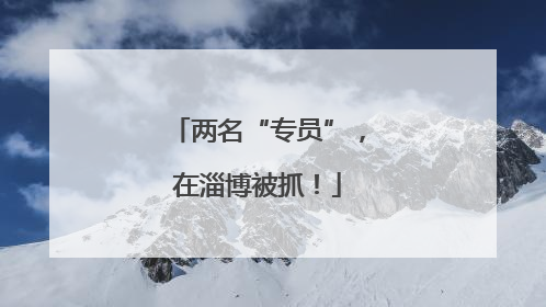两名“专员”，在淄博被抓！