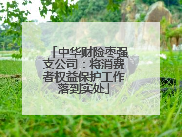 中华财险枣强支公司：将消费者权益保护工作落到实处