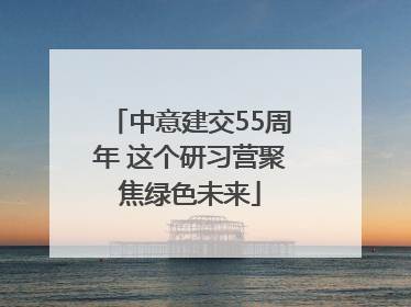 中意建交55周年 这个研习营聚焦绿色未来