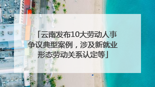 云南发布10大劳动人事争议典型案例，涉及新就业形态劳动关系认定等