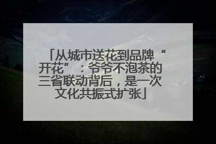 从城市送花到品牌“开花”：爷爷不泡茶的三省联动背后，是一次文化共振式扩张