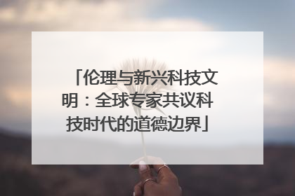 伦理与新兴科技文明：全球专家共议科技时代的道德边界