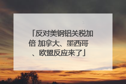 反对美钢铝关税加倍 加拿大、墨西哥、欧盟反应来了
