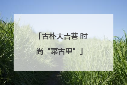 古朴大吉巷 时尚“菜古里”