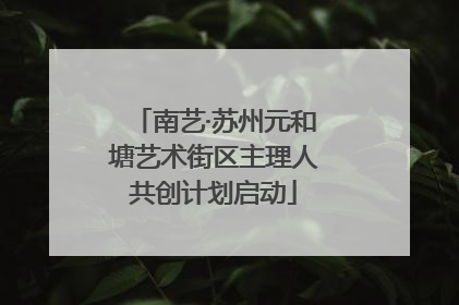 南艺·苏州元和塘艺术街区主理人共创计划启动