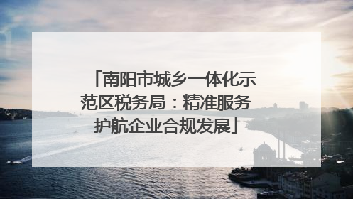 南阳市城乡一体化示范区税务局：精准服务护航企业合规发展