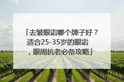 去皱眼霜哪个牌子好？适合25-35岁的眼霜，眼周抗老必备攻略