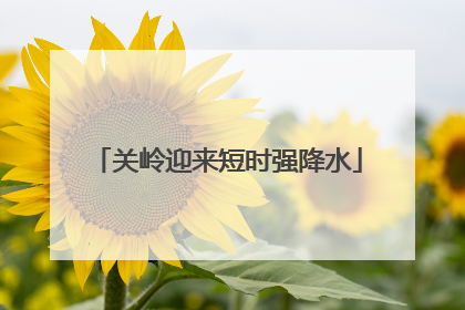 关岭迎来短时强降水