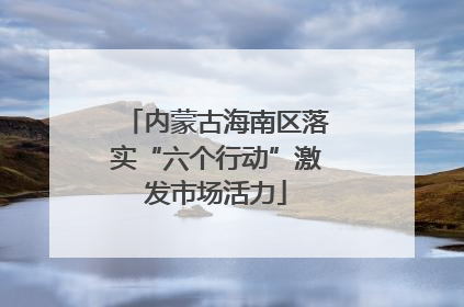 内蒙古海南区落实“六个行动”激发市场活力