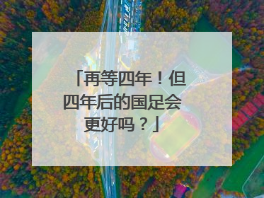 再等四年！但四年后的国足会更好吗？