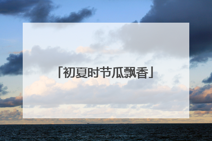 初夏时节瓜飘香