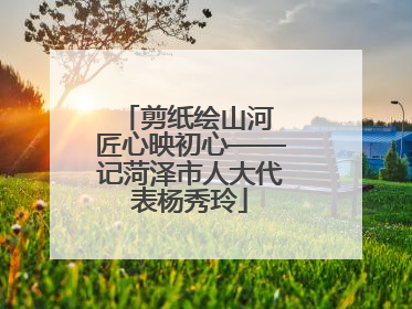 剪纸绘山河 匠心映初心——记菏泽市人大代表杨秀玲