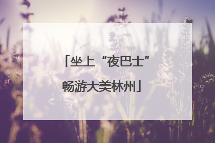 坐上“夜巴士” 畅游大美林州