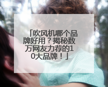 吹风机哪个品牌好用？揭秘数万网友力荐的10大品牌！