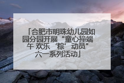 合肥市明珠幼儿园如园分园开展“童心撞端午 欢乐‘粽’动员”六一系列活动