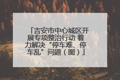 吉安市中心城区开展专项整治行动 着力解决“停车难、停车乱”问题（图）