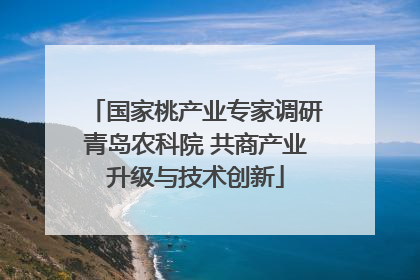 国家桃产业专家调研青岛农科院 共商产业升级与技术创新