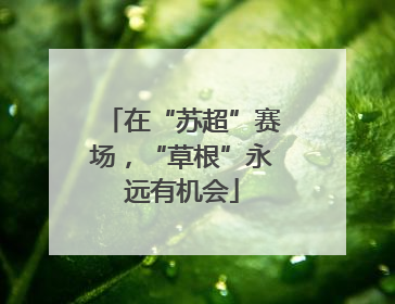 在“苏超”赛场，“草根”永远有机会