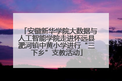 安徽新华学院大数据与人工智能学院走进怀远县淝河镇中黄小学进行“三下乡”支教活动