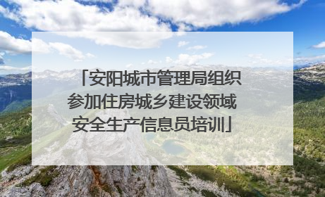安阳城市管理局组织参加住房城乡建设领域安全生产信息员培训