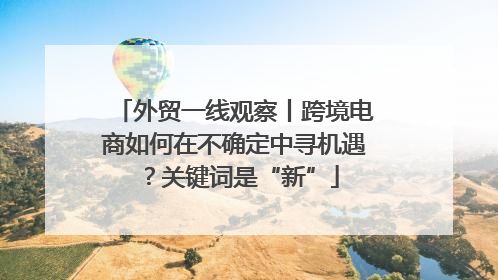 外贸一线观察丨跨境电商如何在不确定中寻机遇？关键词是“新”