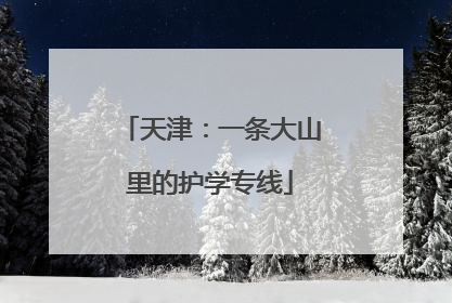 天津：一条大山里的护学专线