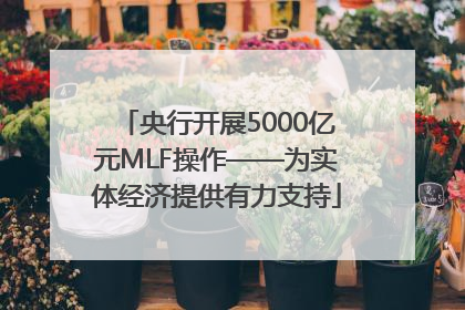 央行开展5000亿元MLF操作——为实体经济提供有力支持