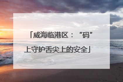 威海临港区：“码”上守护舌尖上的安全
