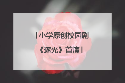 小学原创校园剧《逐光》首演