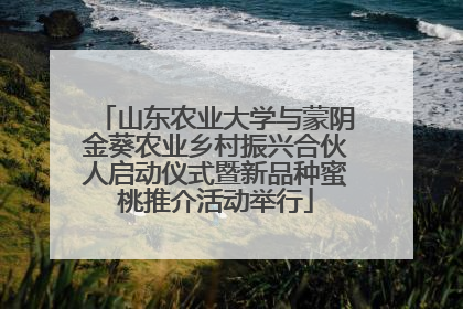 山东农业大学与蒙阴金葵农业乡村振兴合伙人启动仪式暨新品种蜜桃推介活动举行