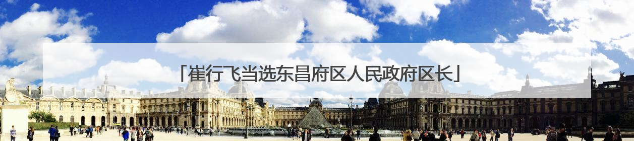 崔行飞当选东昌府区人民政府区长