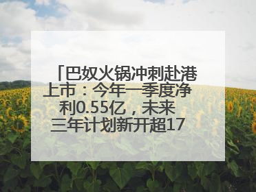 巴奴火锅冲刺赴港上市：今年一季度净利0.55亿，未来三年计划新开超170家门店