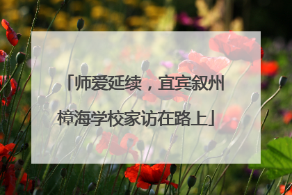 师爱延续，宜宾叙州樟海学校家访在路上